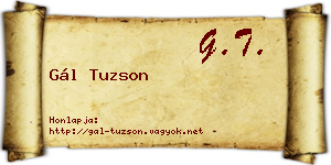 Gál Tuzson névjegykártya