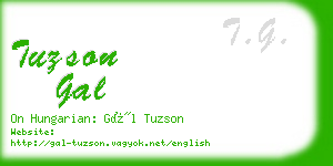 tuzson gal business card